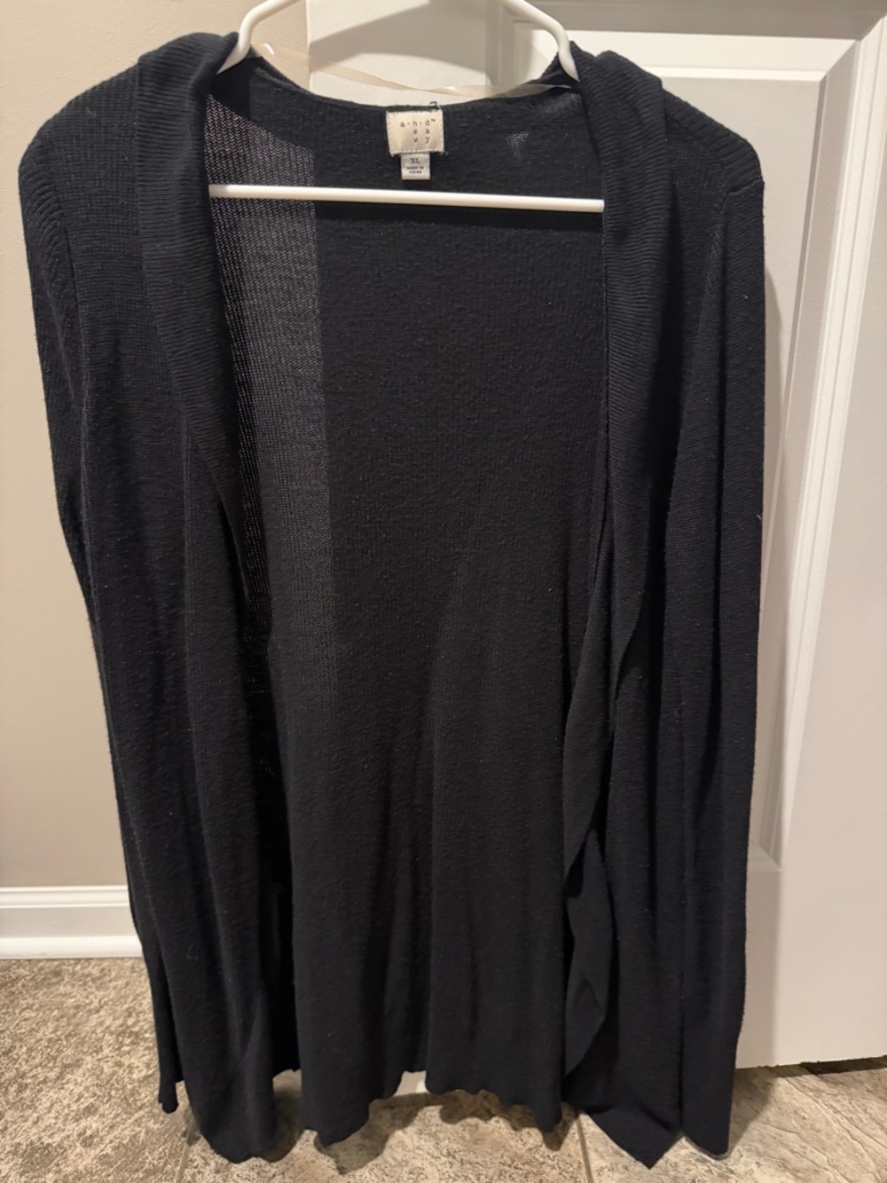 a new day Black Open-Front Women's Cardigan